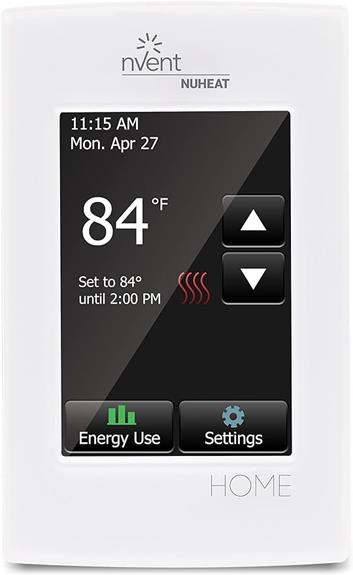 programmable touchscreen thermostat for radiant heated floors