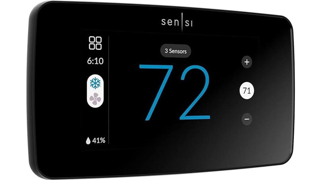 smart thermostat with touch interface