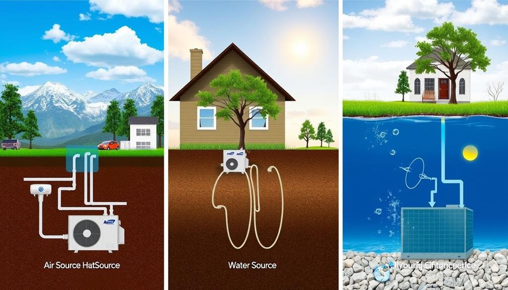 varieties of heat pumps