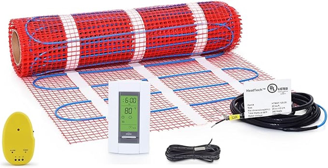 20 sqft radiant floor heater
