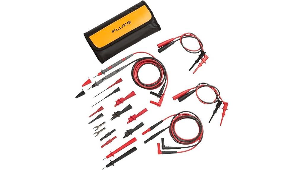 deluxe red black test leads