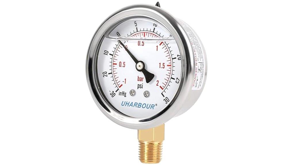glycerin vacuum pressure gauge