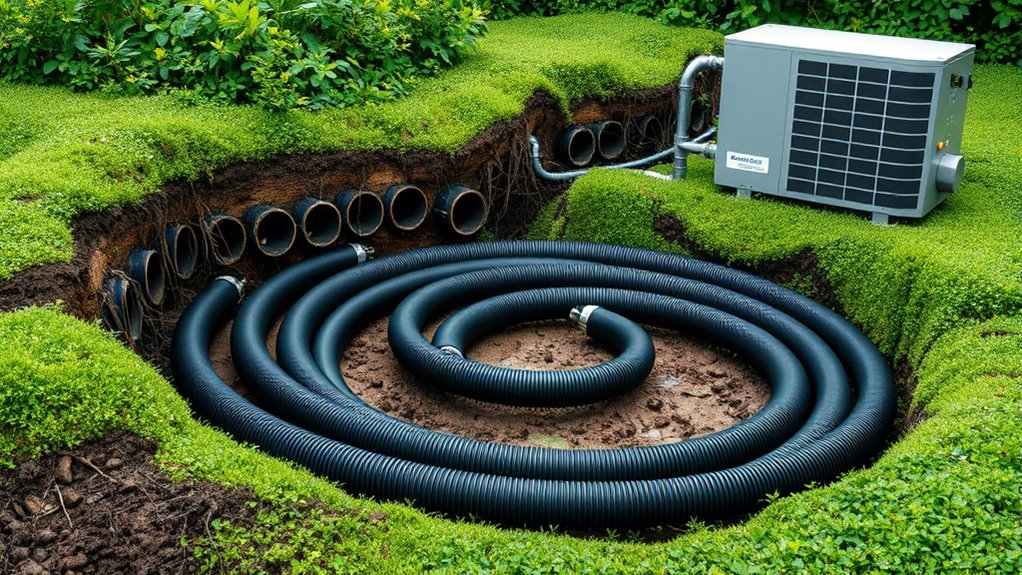ground loops transfer heat efficiently