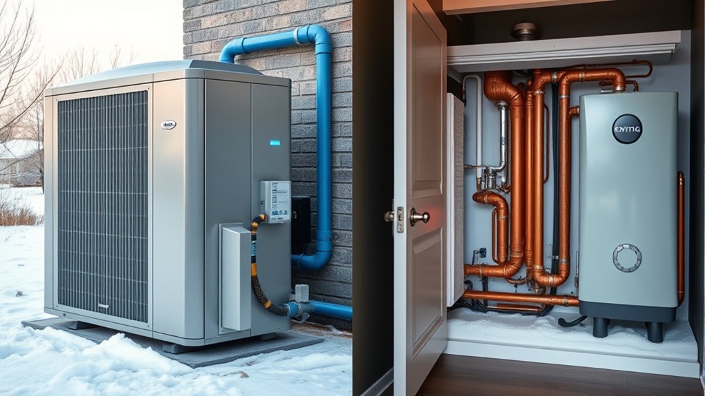 heat transfer via combustion and refrigeration