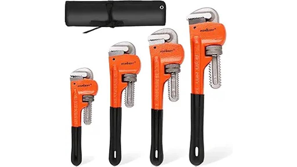 heavy duty pipe wrench set