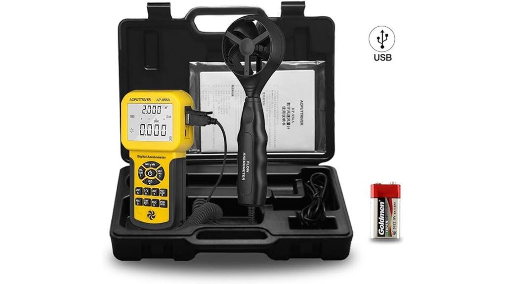 hvac anemometer with backlight
