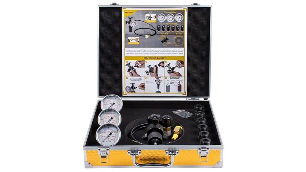 hydraulic nitrogen charging kit