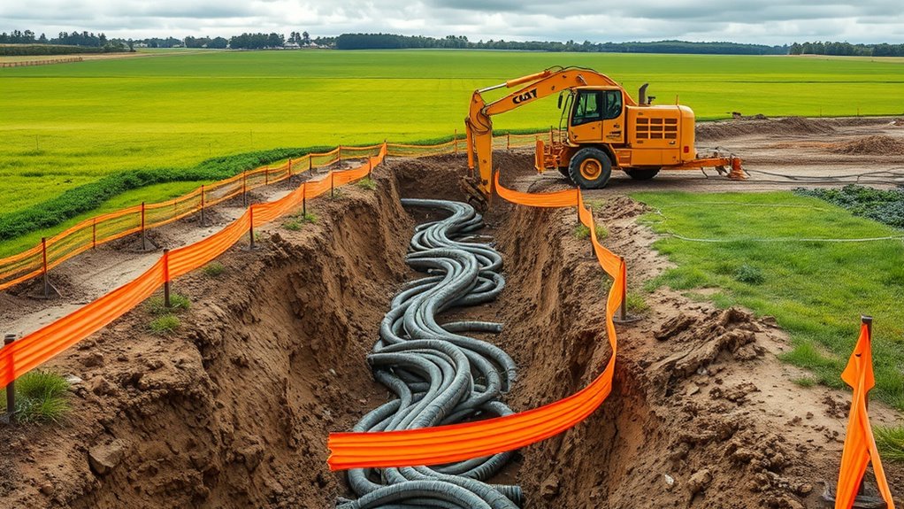minimal land disturbance during installation