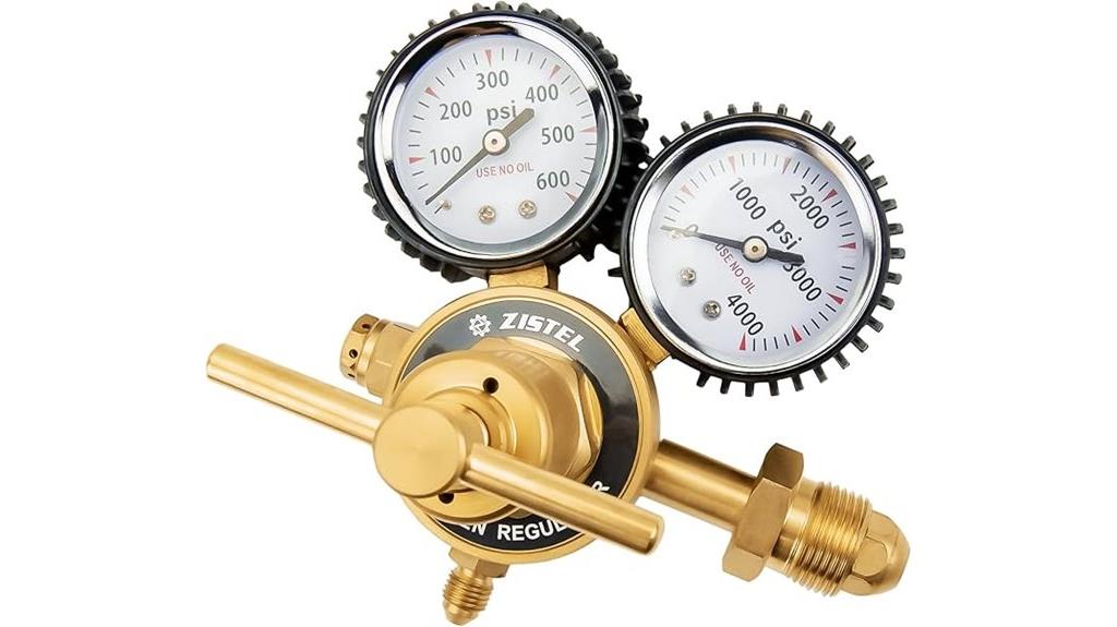 nitrogen regulator with connections