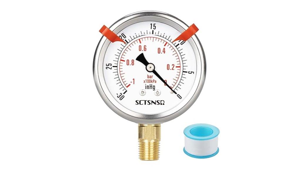 pressure measurement from 30 inhg