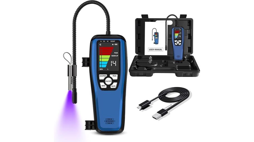 rechargeable refrigerant leak detector