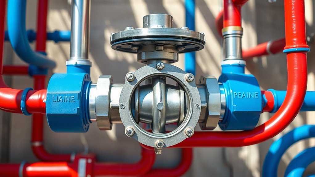reversing valve controls refrigerant flow