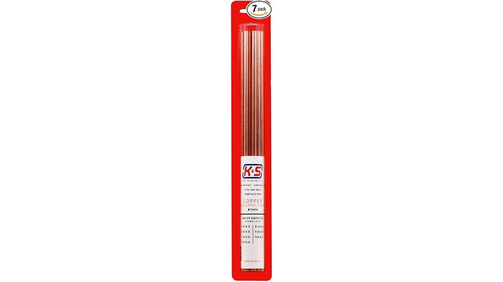 seven piece copper tubing set