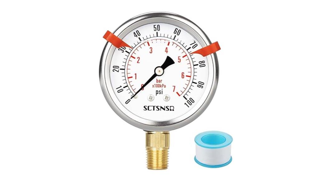 stainless steel pressure gauge
