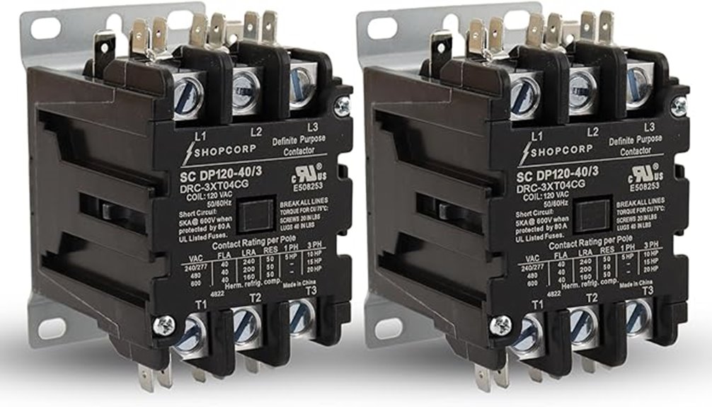two pack 120v contactor