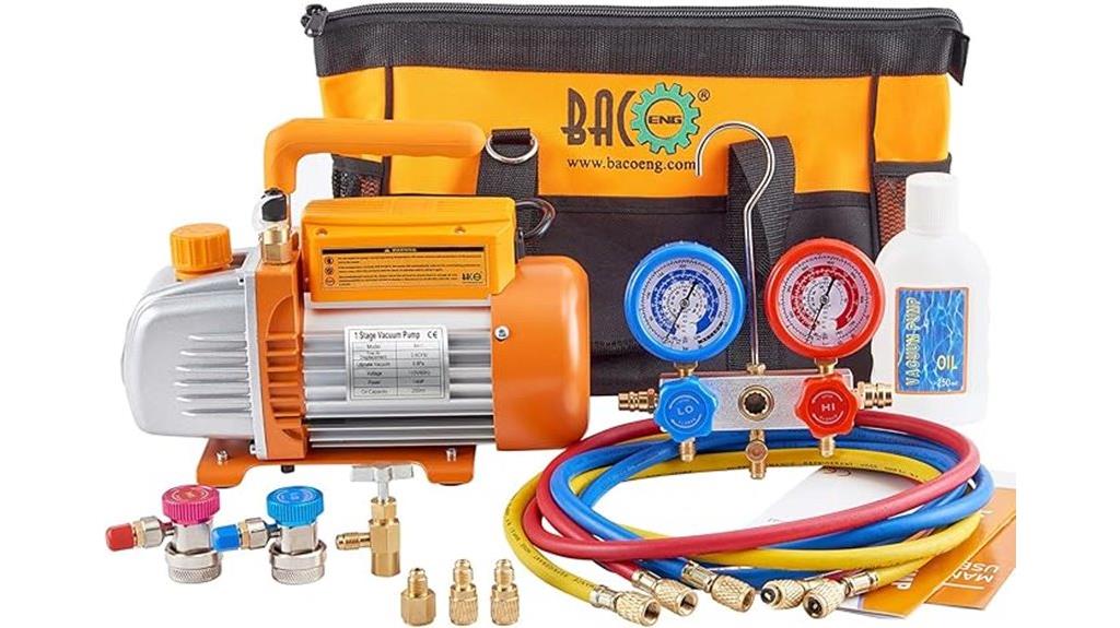 vacuum pump and gauge