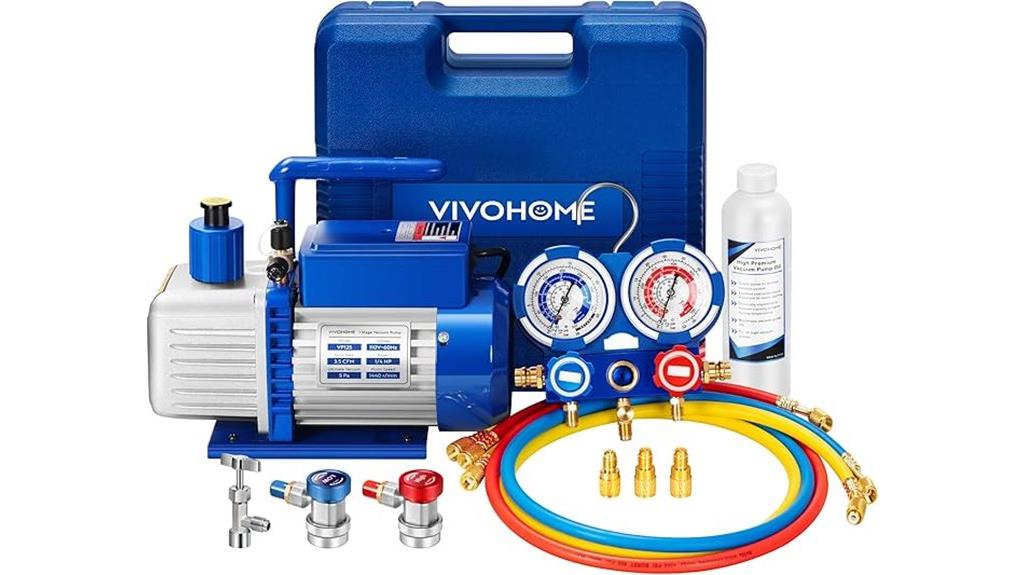 vacuum pump with gauges