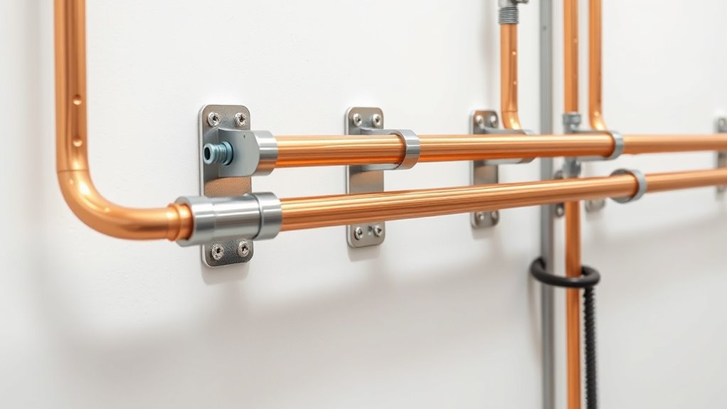 securely support refrigerant lines