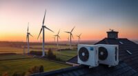 wind energy offsets heat pump