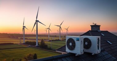 wind energy offsets heat pump