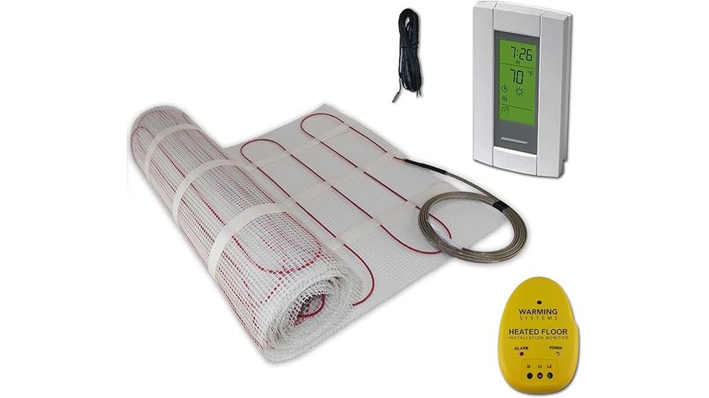 15 sqft radiant floor heating