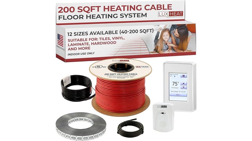 200sqft floor heating kit
