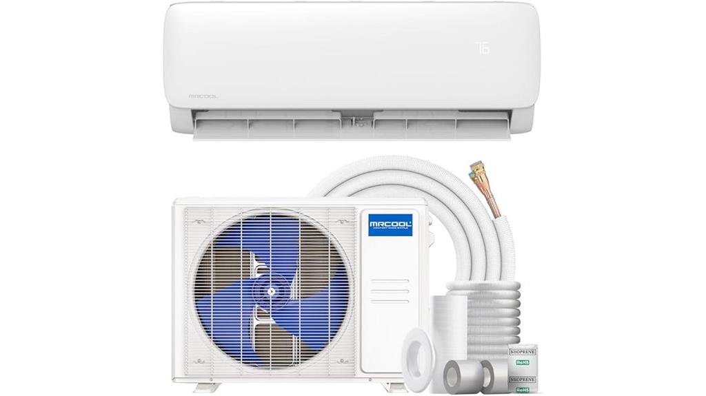 9 000 btu ductless system