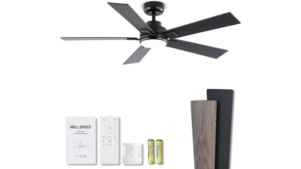 black 52 inch outdoor fan