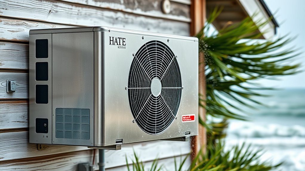coastal corrosion resistant heat pumps