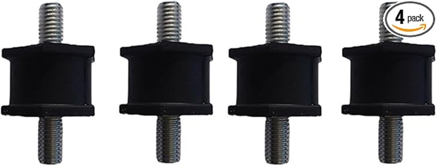 double threaded rubber brackets