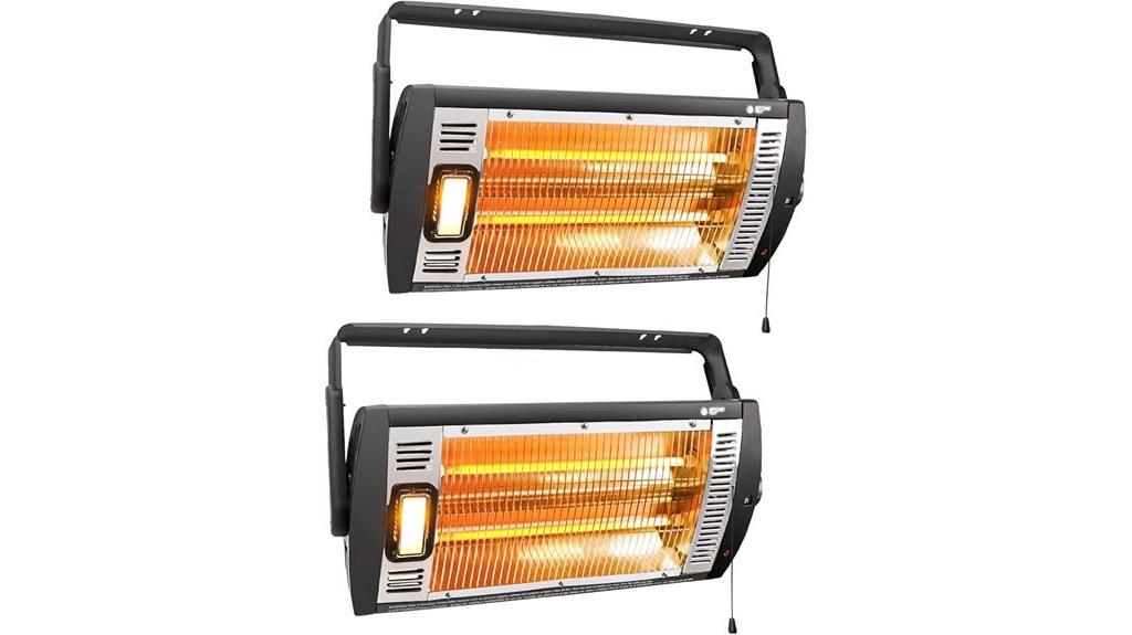 dual 120v garage heaters