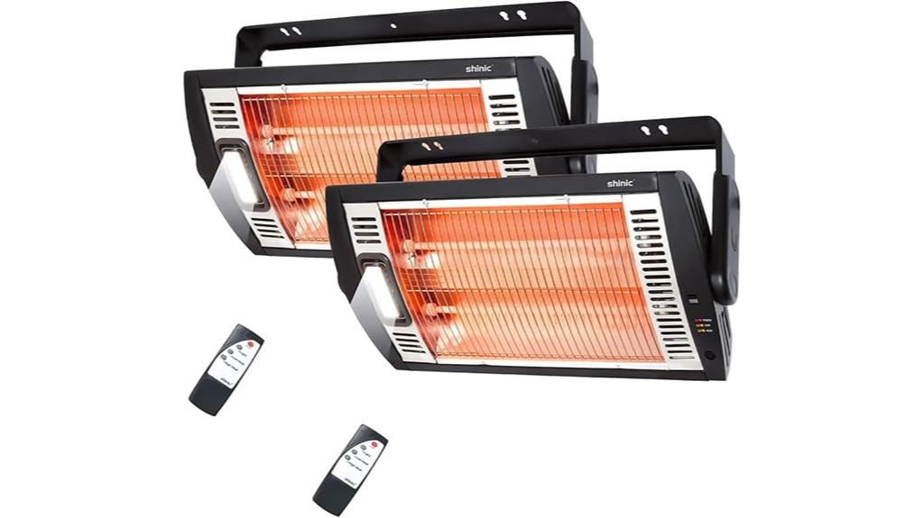 dual remote garage heaters