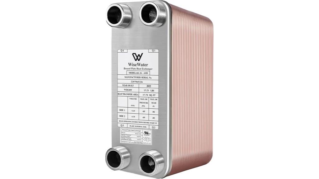 four pass 60 plate exchanger