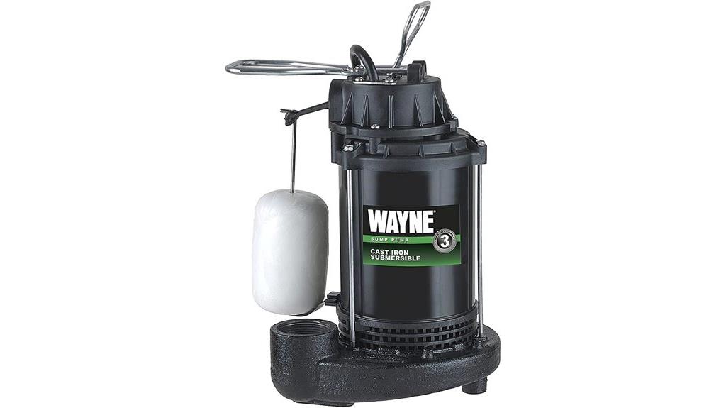 heavy duty cast iron sump pump