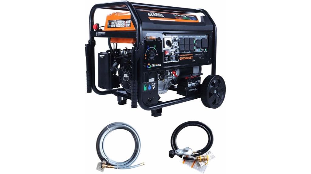 high power tri fuel generator