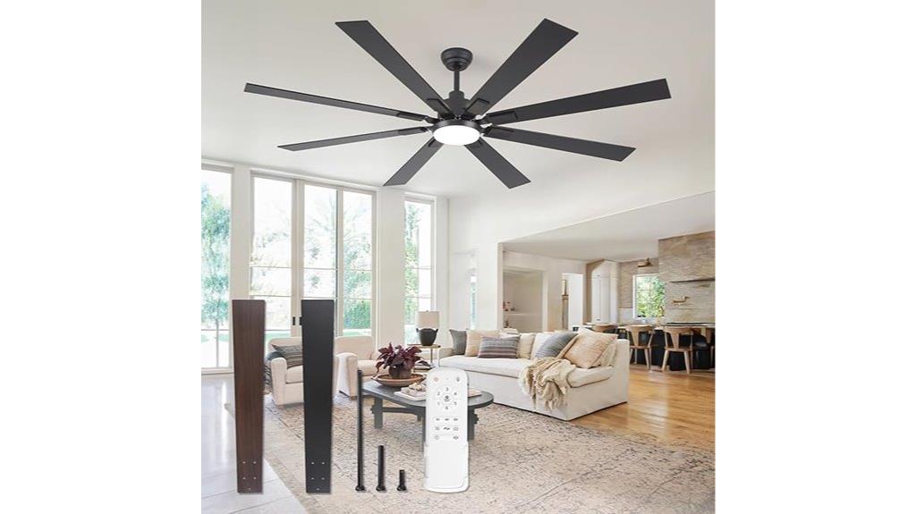 large ceiling fan with lights