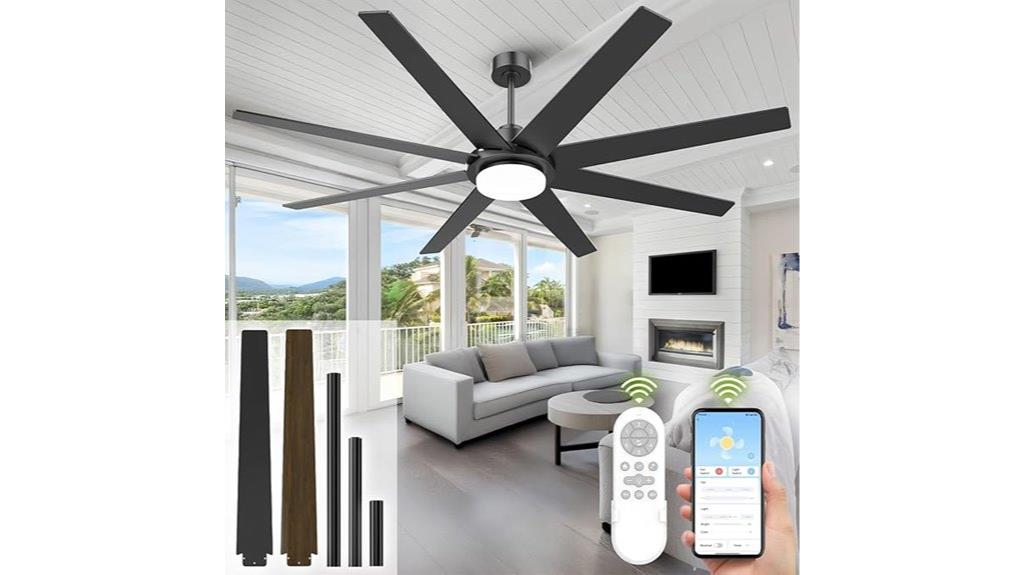 large dimmable led ceiling fan