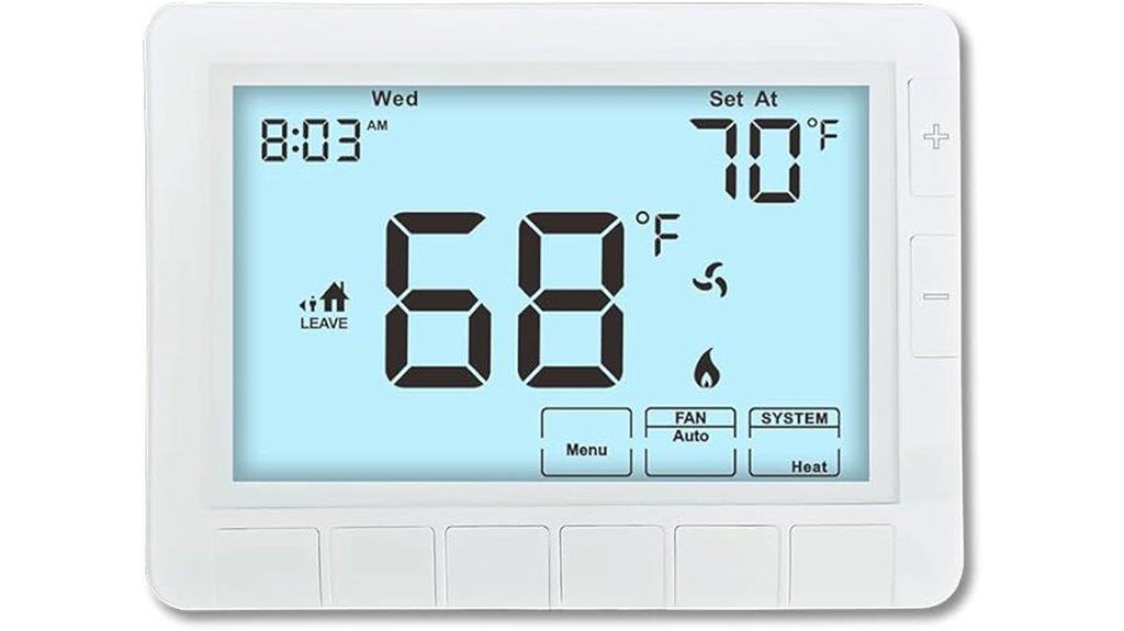 large display programmable thermostat