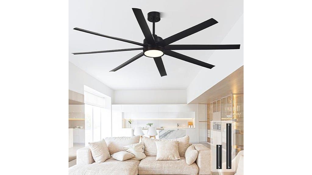 large modern ceiling fan