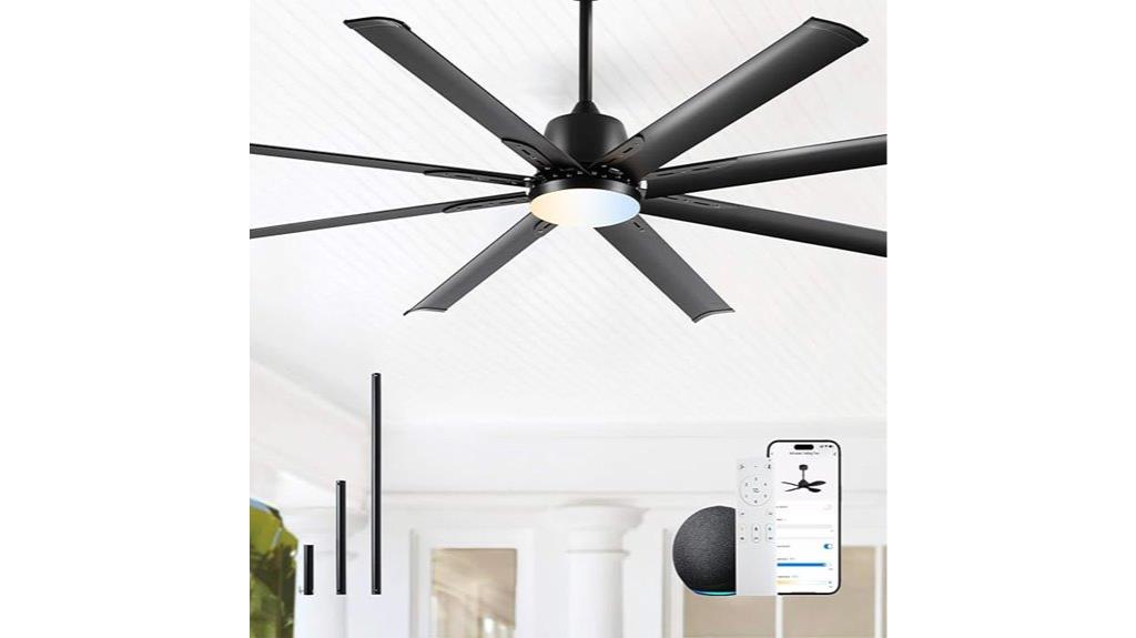 large wifi controlled ceiling fan