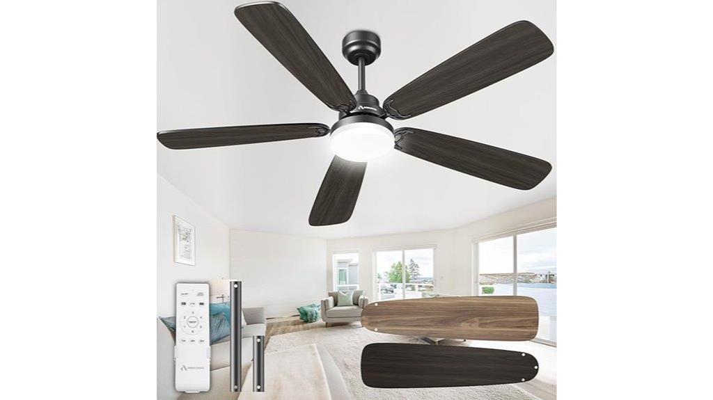 modern 52 inch ceiling fan