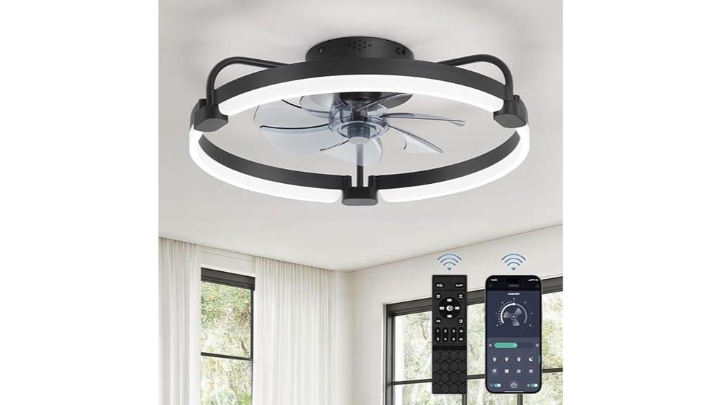 modern dimmable ceiling fan