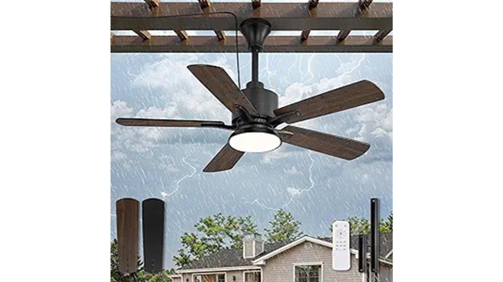 outdoor ceiling fan with light