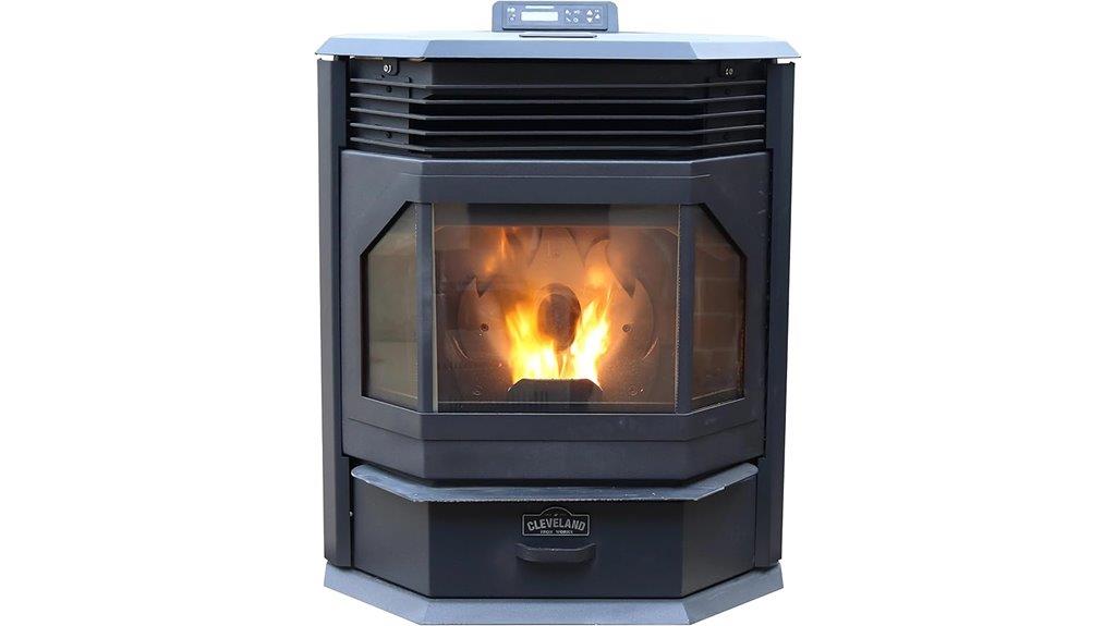 pellet stove with large hopper