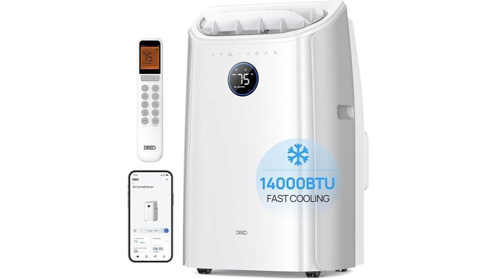 portable 14000 btu smart ac
