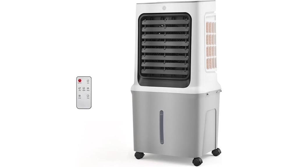 portable evaporative cooler with timer