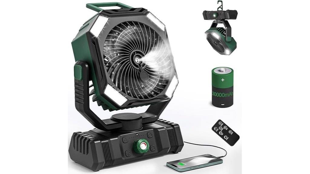rechargeable camping misting fan