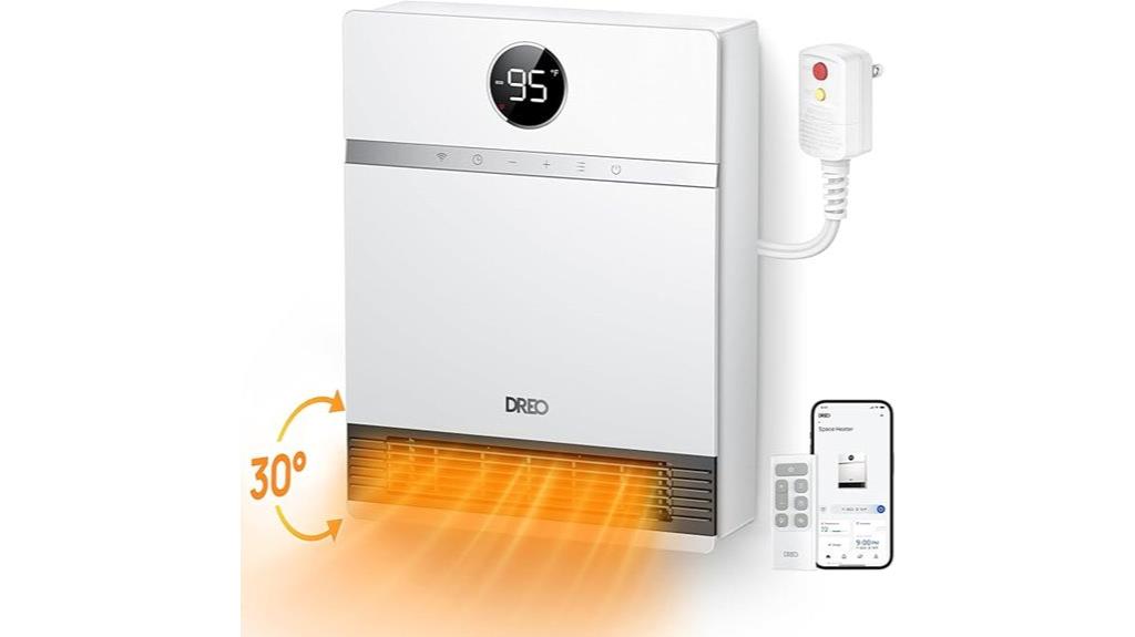 smart wall heater with remote