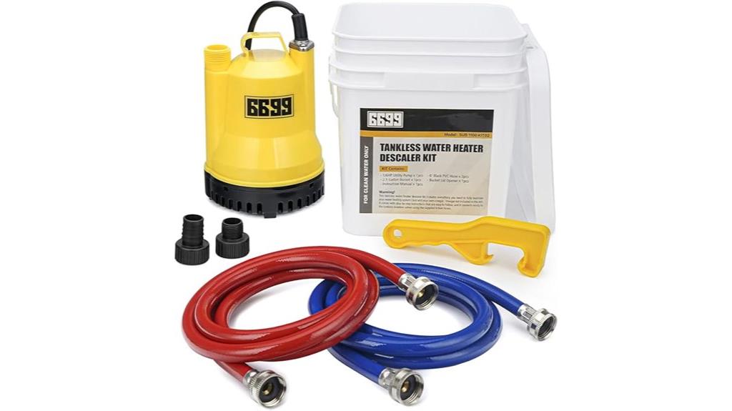 tankless heater flushing kit