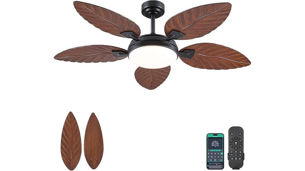 tropical fan with lighting